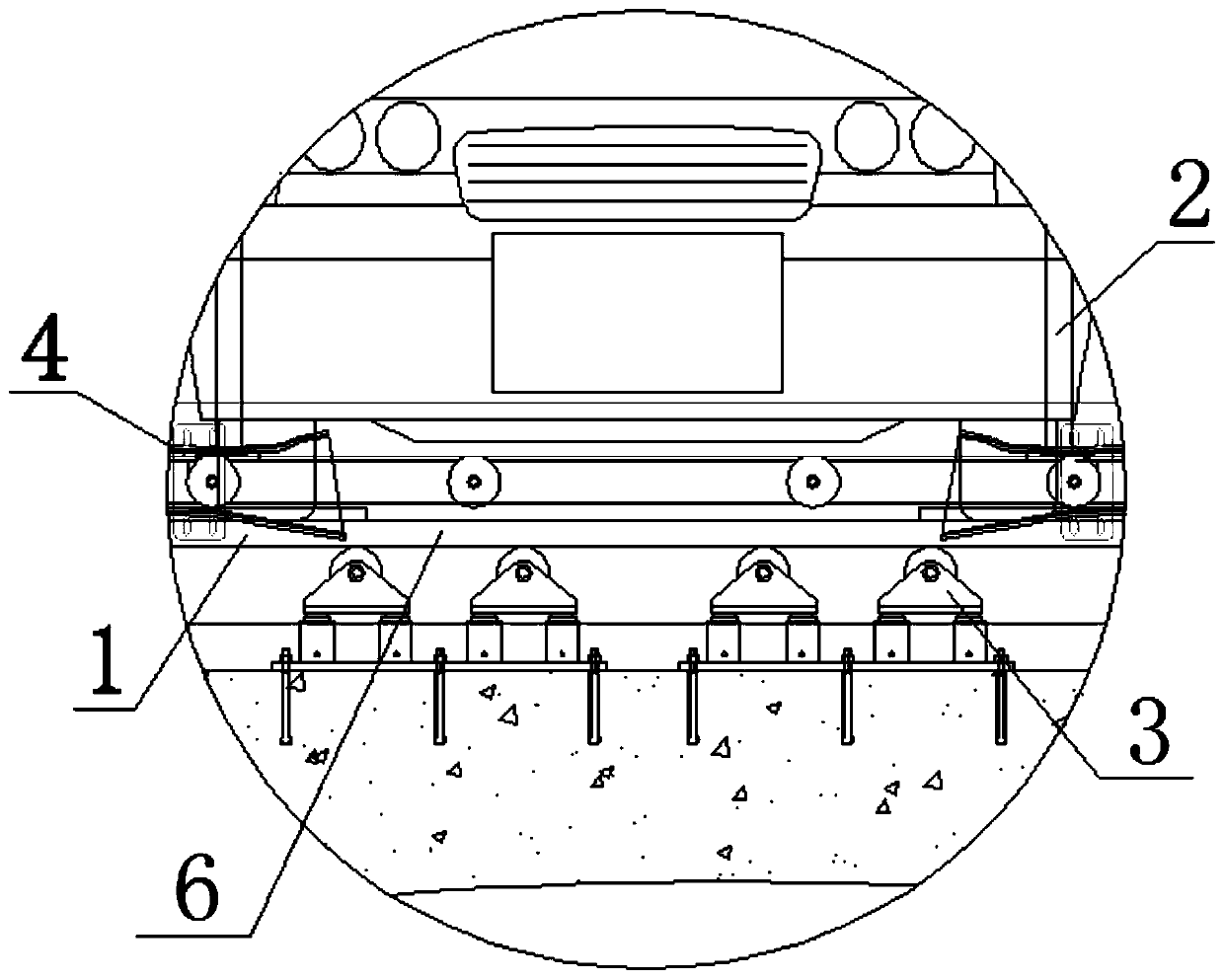 Car stabilizing device for vertical circulating garage