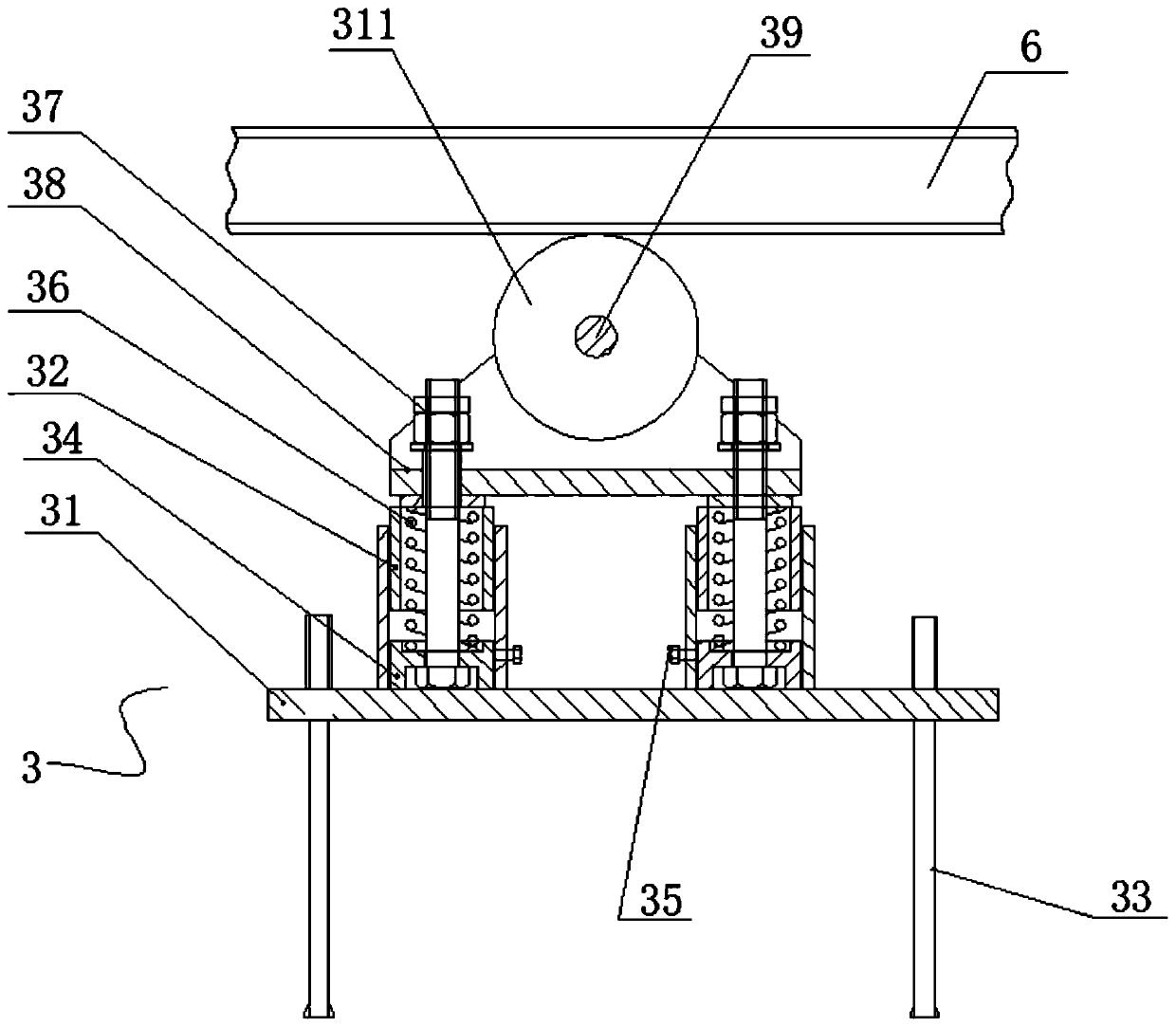 Car stabilizing device for vertical circulating garage