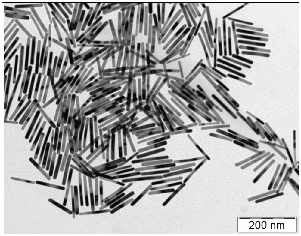 Method for preparing gold nanorod material through reduction of hydroquinone under double surfactants