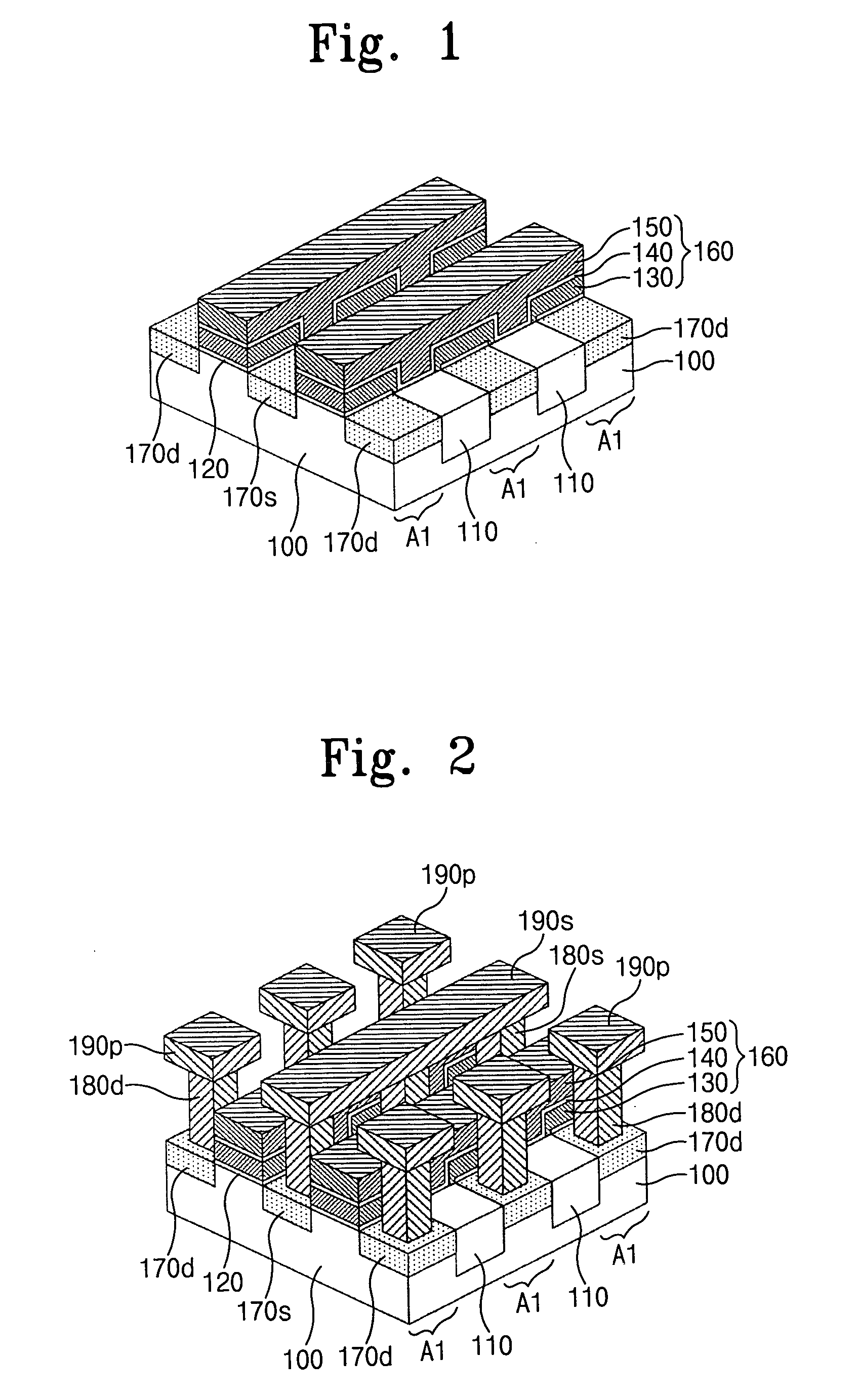 Multilevel integrated circuit devices and methods of forming the same