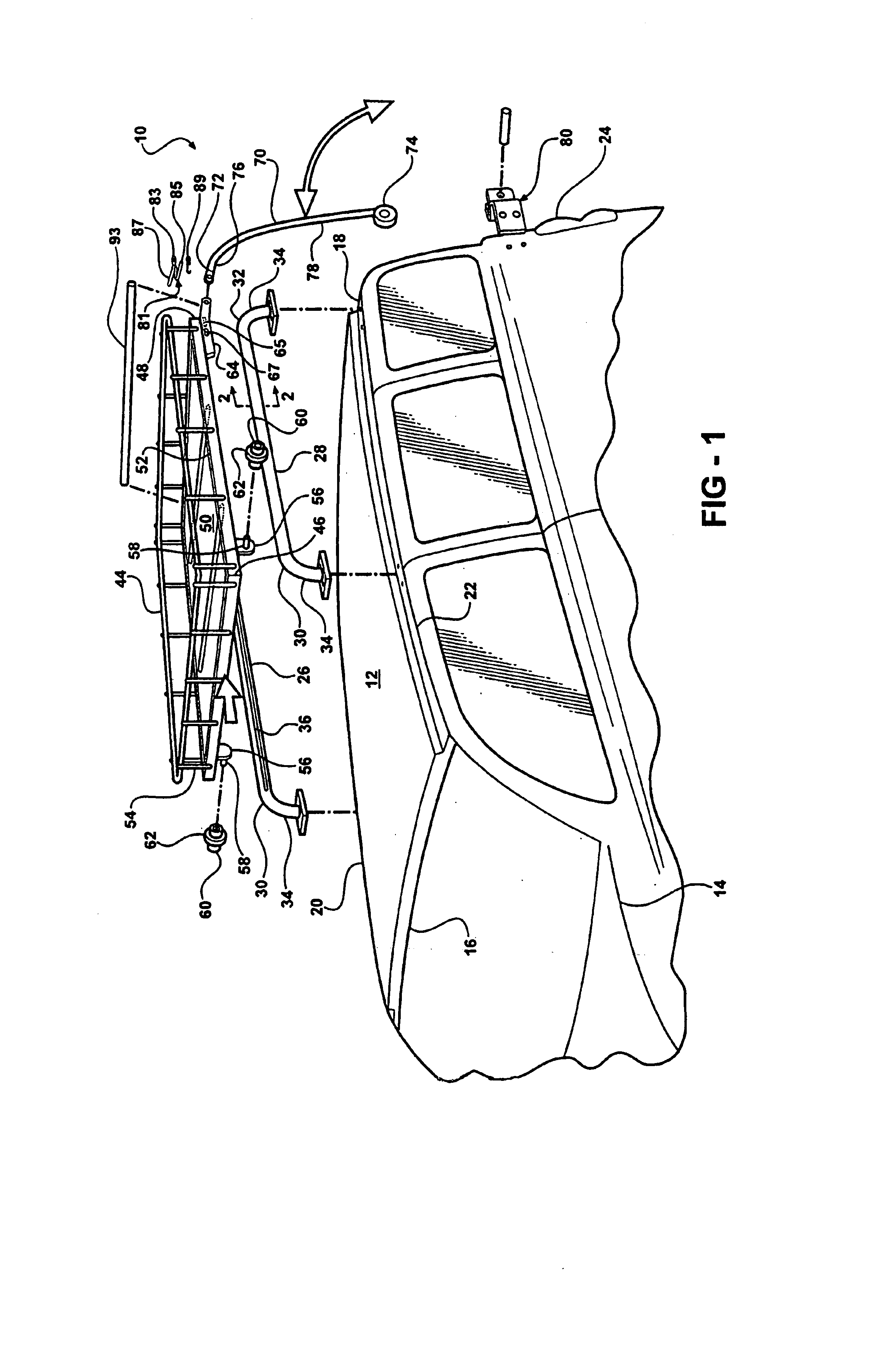 Rear loading roof top transporter