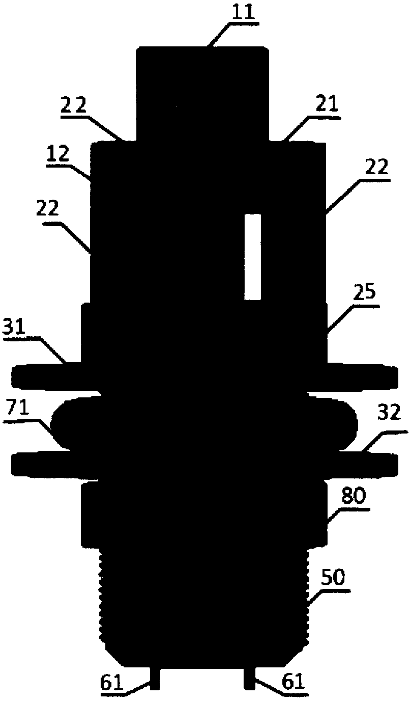 Amphibious key based on electromagnetic induction principle