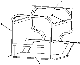 Surround type vibrator vehicle cab protective device for preventing continuous rolling