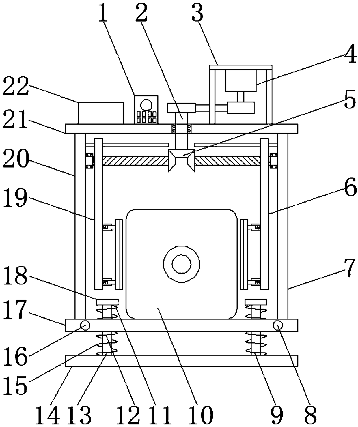 Motor installation base for new energy vehicle