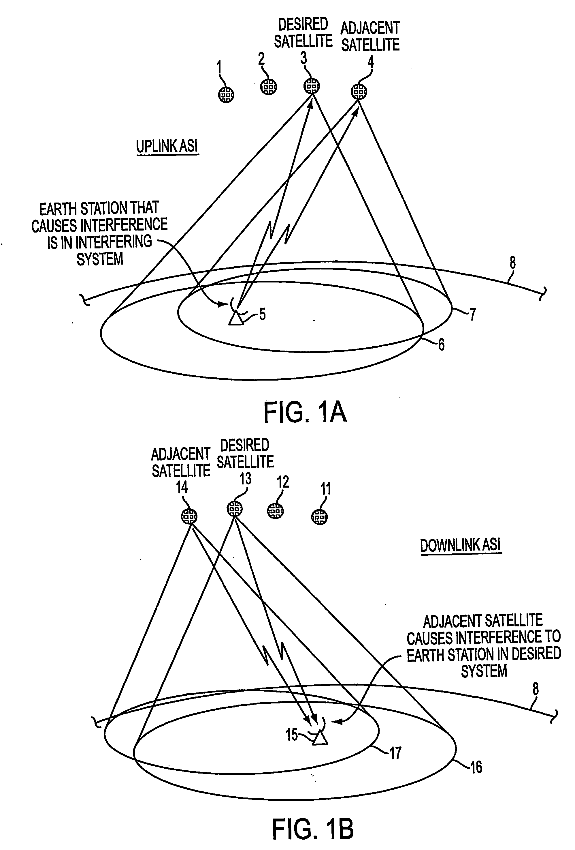 Method and apparatus for measuring adjacent satellite interference