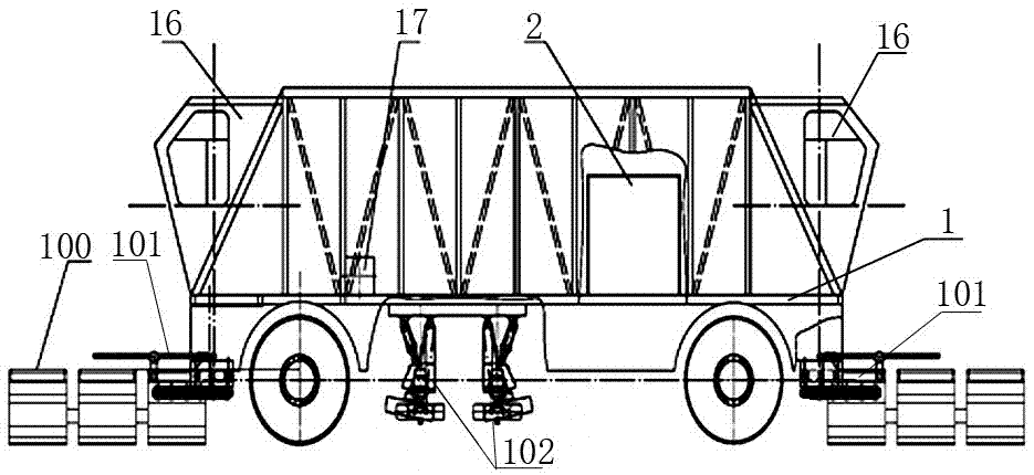 Intelligent position-shifting car for highway guardrails