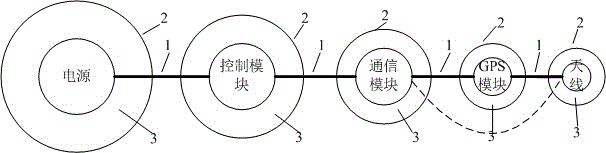 Liquid pipeline transportation chained floating ball leakage detection system