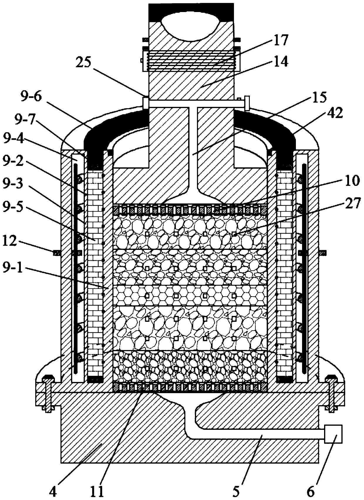 Geothermal exploitation test method under simulated complex load condition