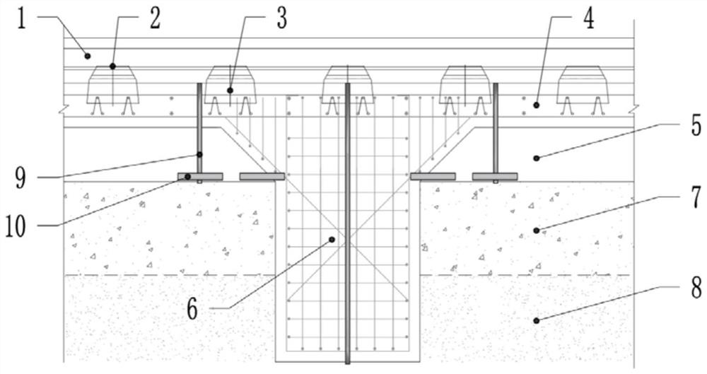 Method for lifting end-beam-contained ballastless track structure under operation high-speed rail