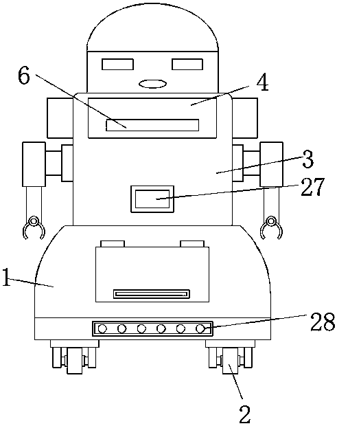 Anti-falling protection device for wheeled robot