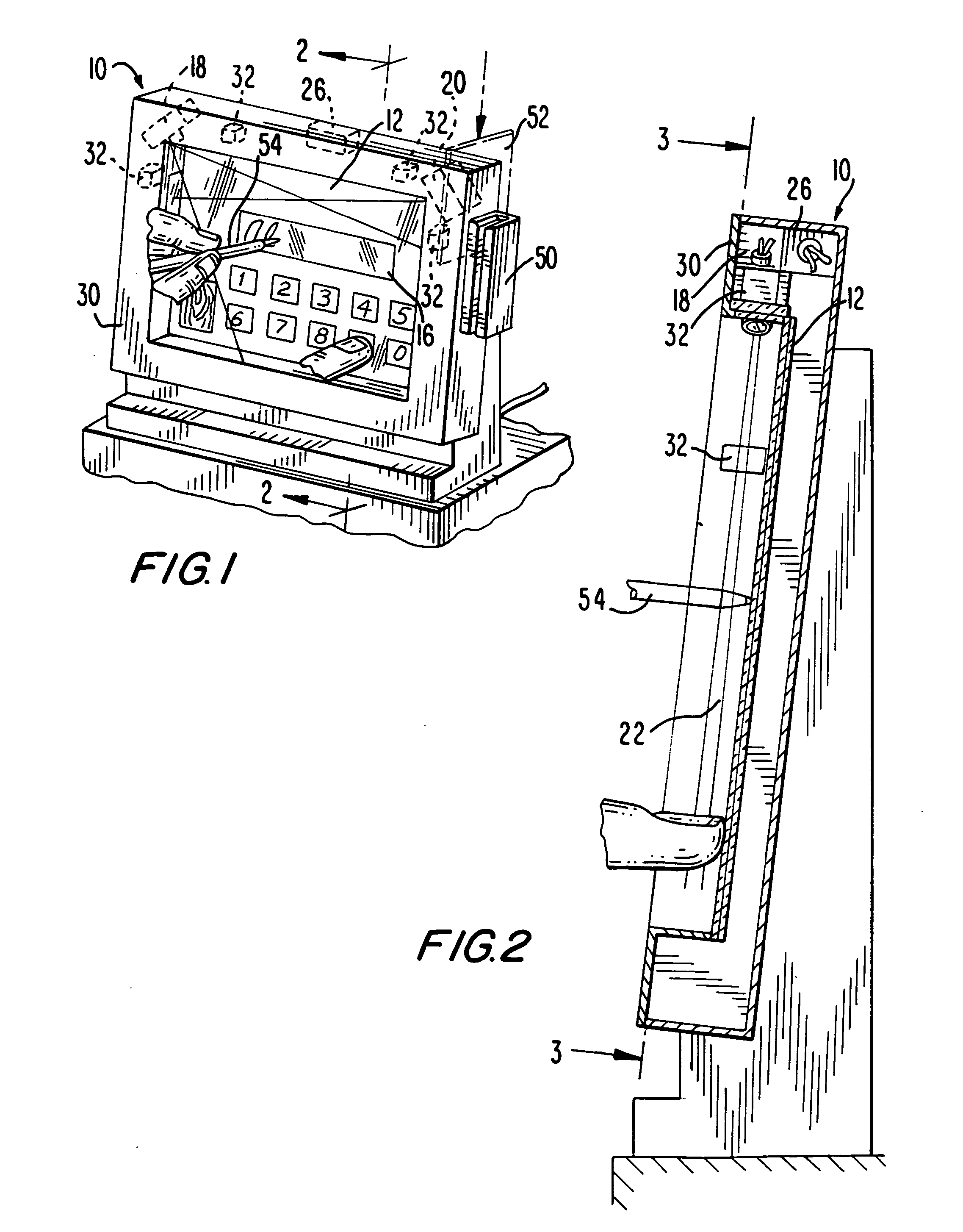 Optical touch screen arrangement