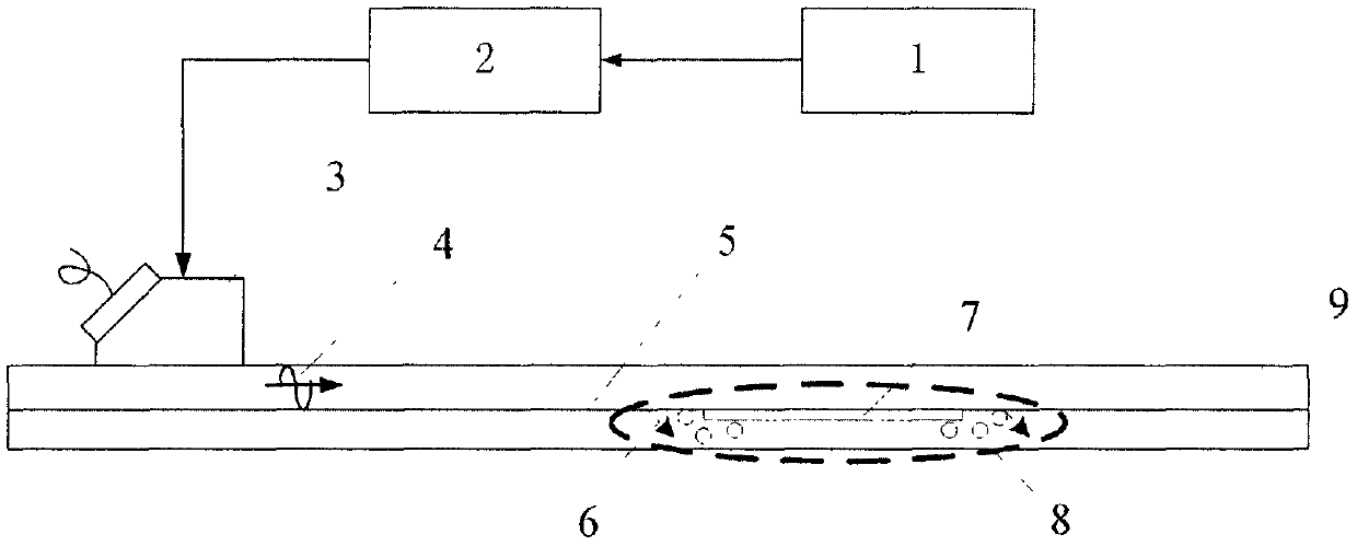 Surface descaling method based on multi-frequency leaked ultrasonic guided waves