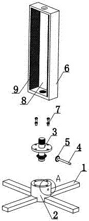 Horizontal rotating control solar panel clamp connection device