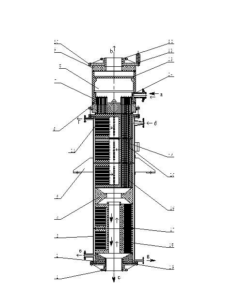 Falling film evaporation reboiler