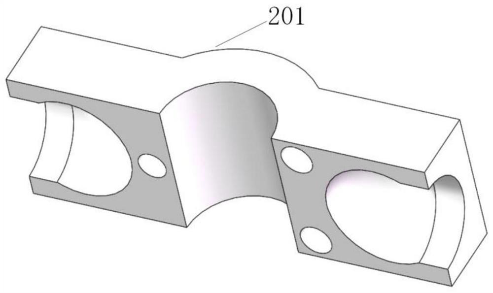 Bionic flapping wing flapping and twisting combined motion transmission device for miniature aircraft