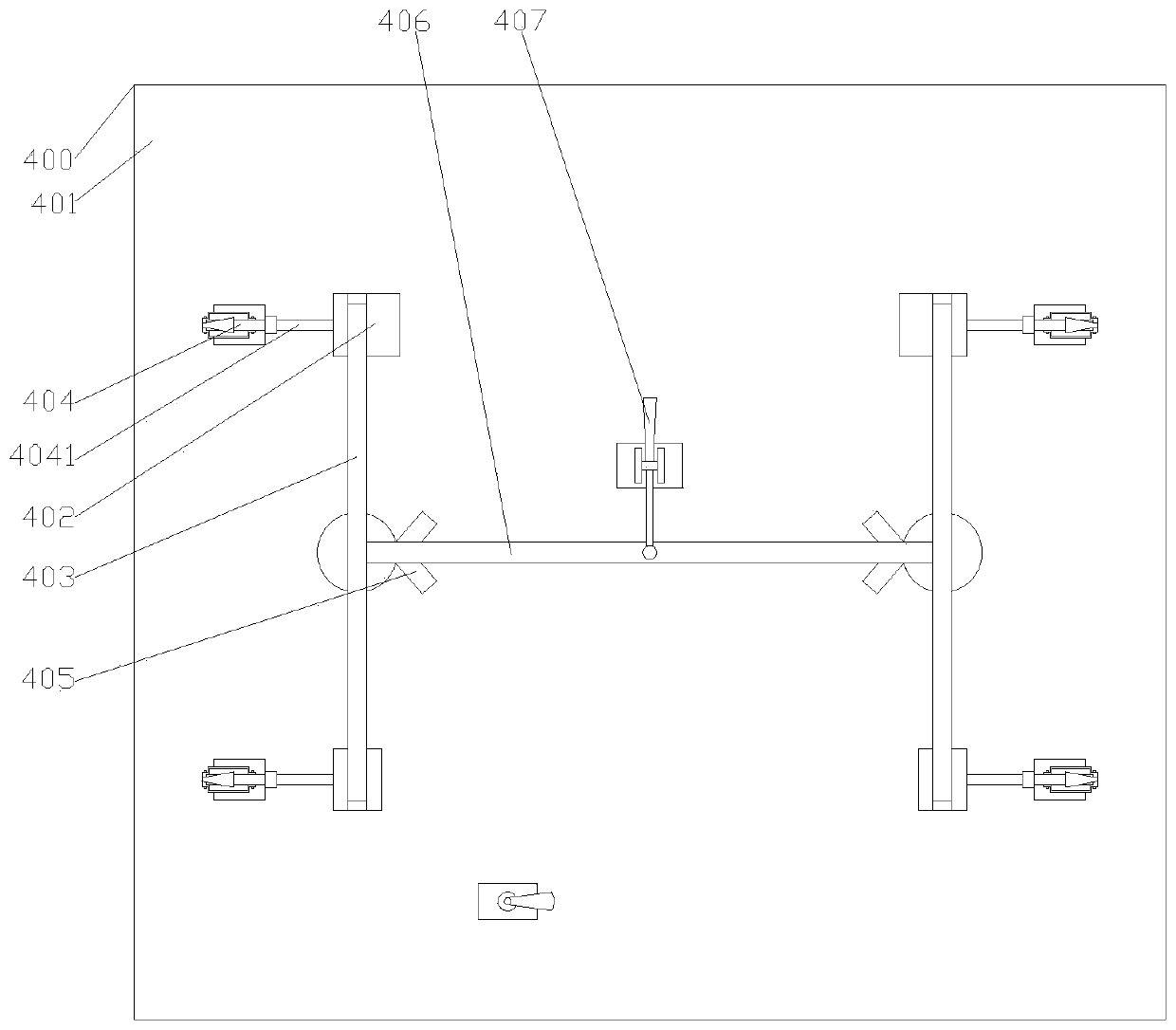 Seat iron stand driving pipe frame and footrest fixing frame welding mechanism and equipment