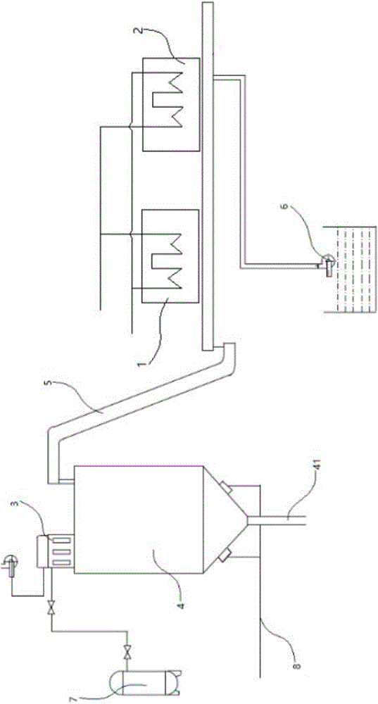 Boiler ash and slag removing system