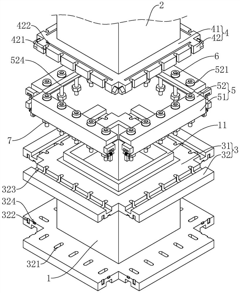 An assembled steel structure node