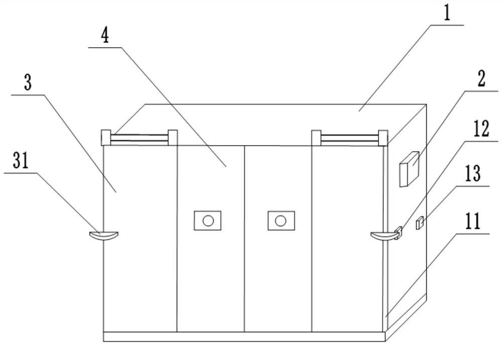 Refrigerator with automatic door opening and closing device