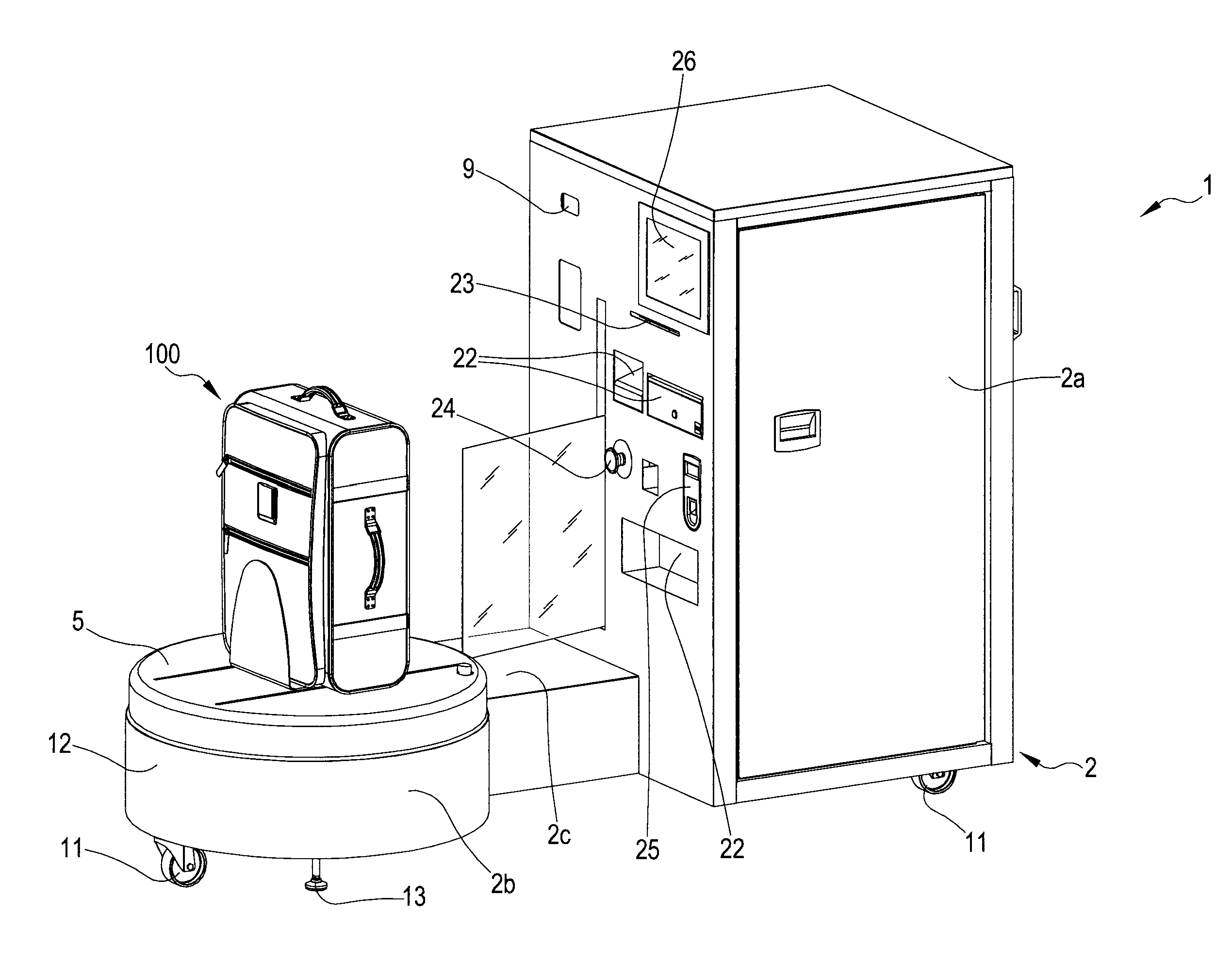 Semiautomatic luggage wrapper and safe process of wrapping of this latter