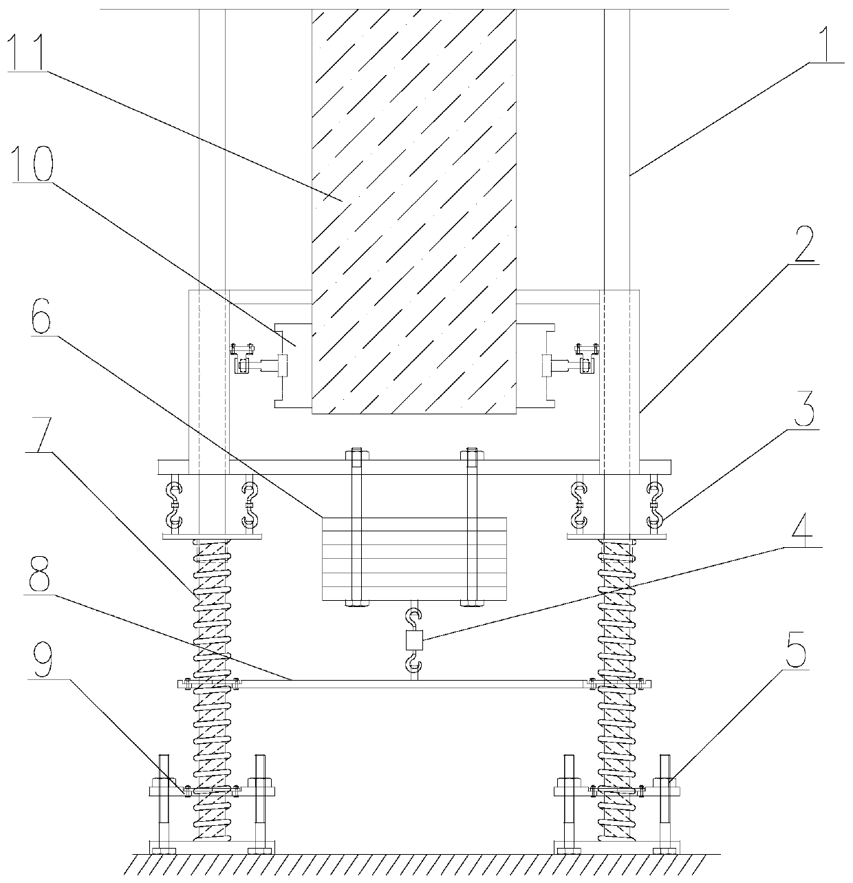 Balance weight tensioning device of belt conveyor