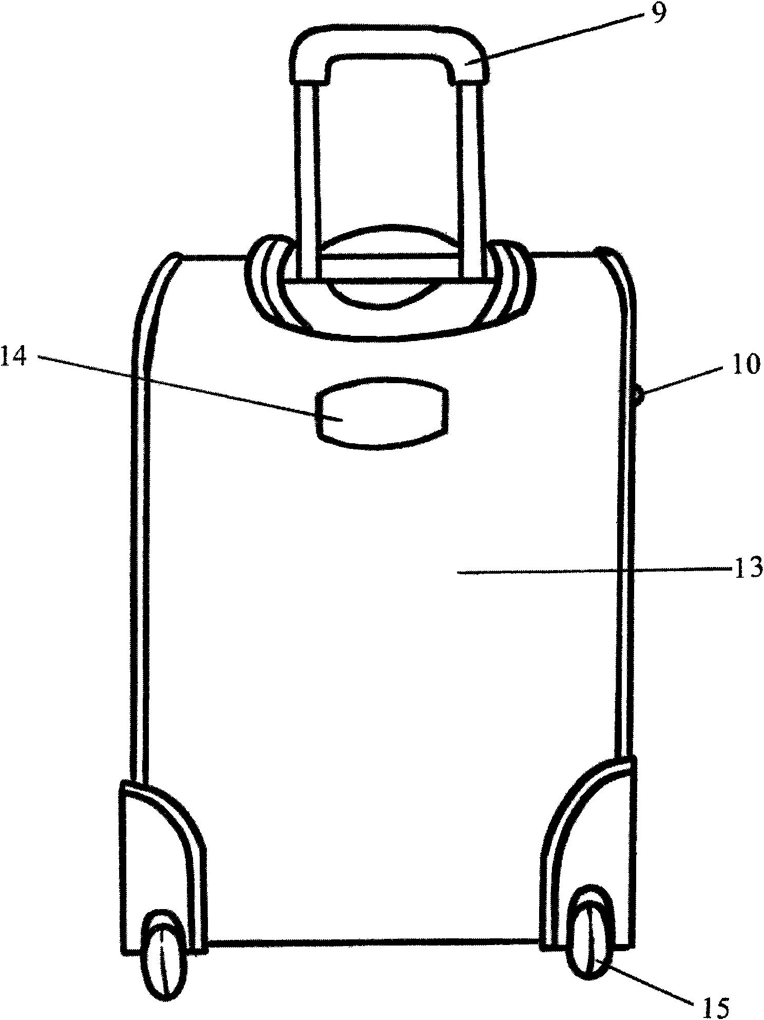 Draw-bar box with two convex pockets up and down and two bracing bars