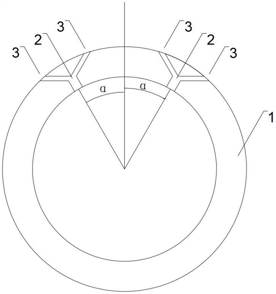 Y-shaped tunnel grouting structure and matched grouting method