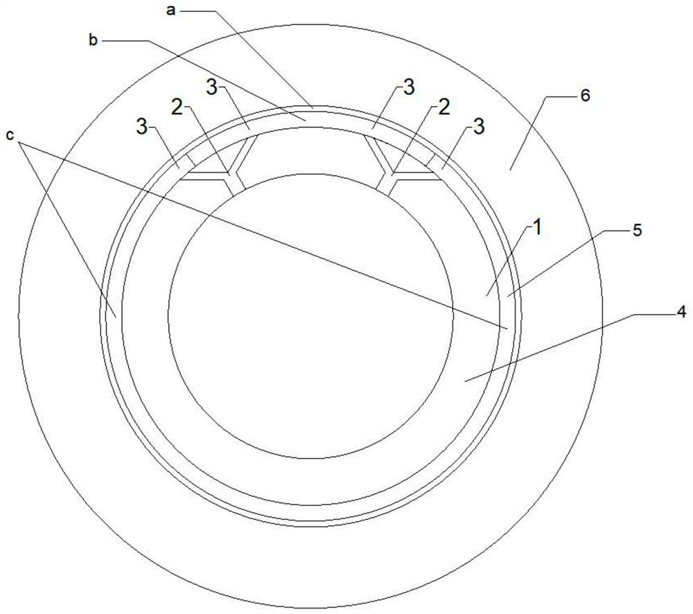 Y-shaped tunnel grouting structure and matched grouting method