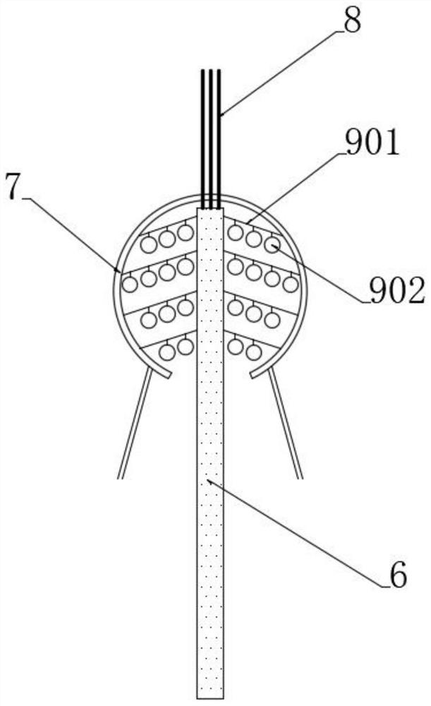 Oil absorption and impurity removal type resin adsorption hemisphere