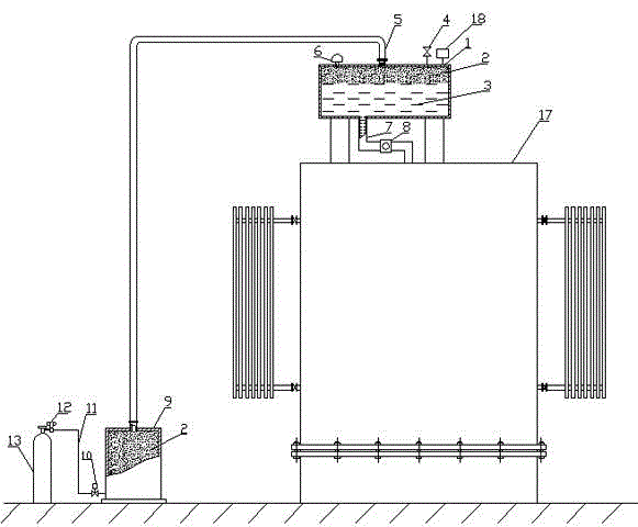 Main transformer nitrogen protection breather and application method thereof