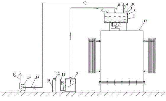 Main transformer nitrogen protection breather and application method thereof