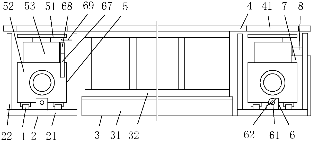 Material receiving device of plate shearing machine