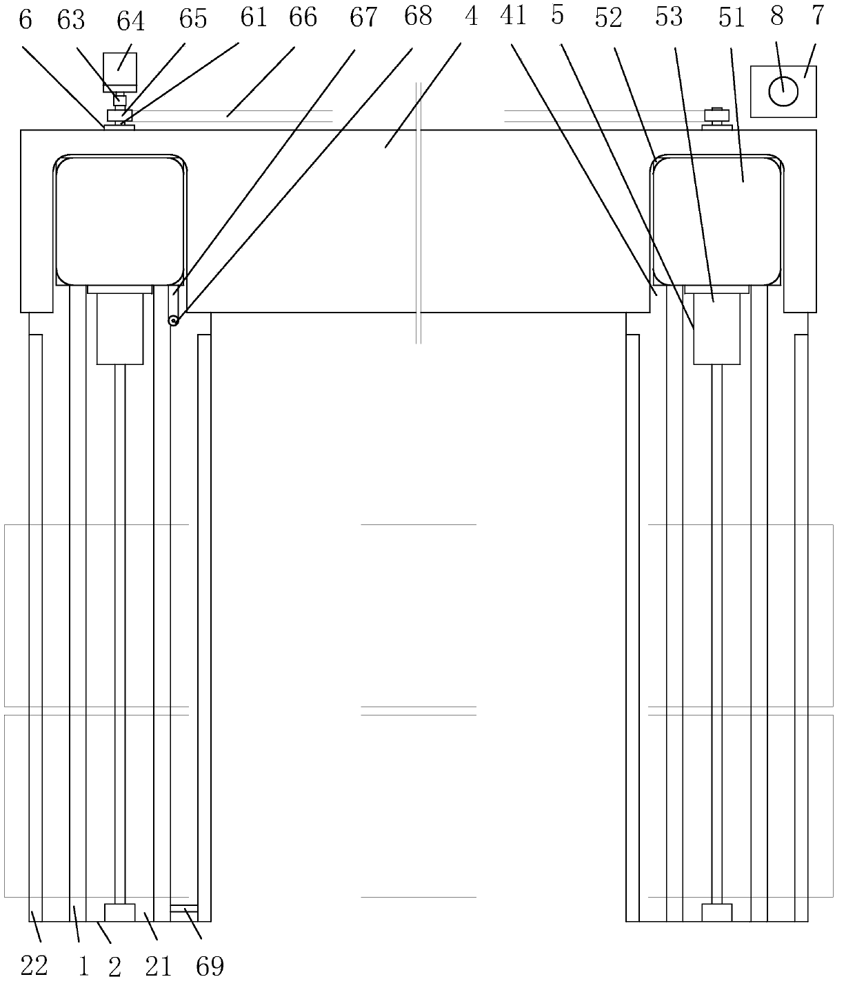 Material receiving device of plate shearing machine