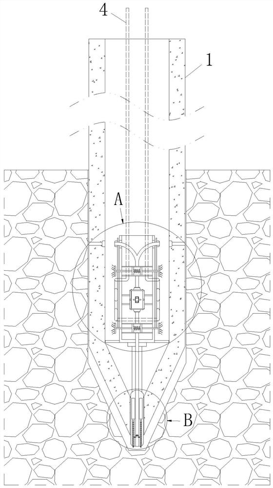 Pile sinking device for assisting prefabricated hollow pile in frozen soil area