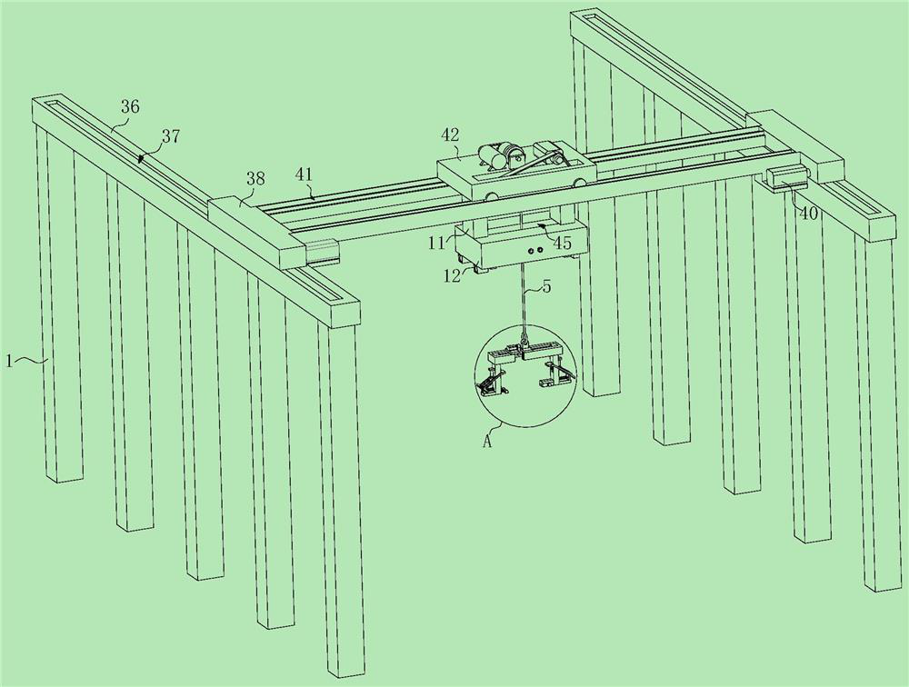 Special crane for steel coil transferring