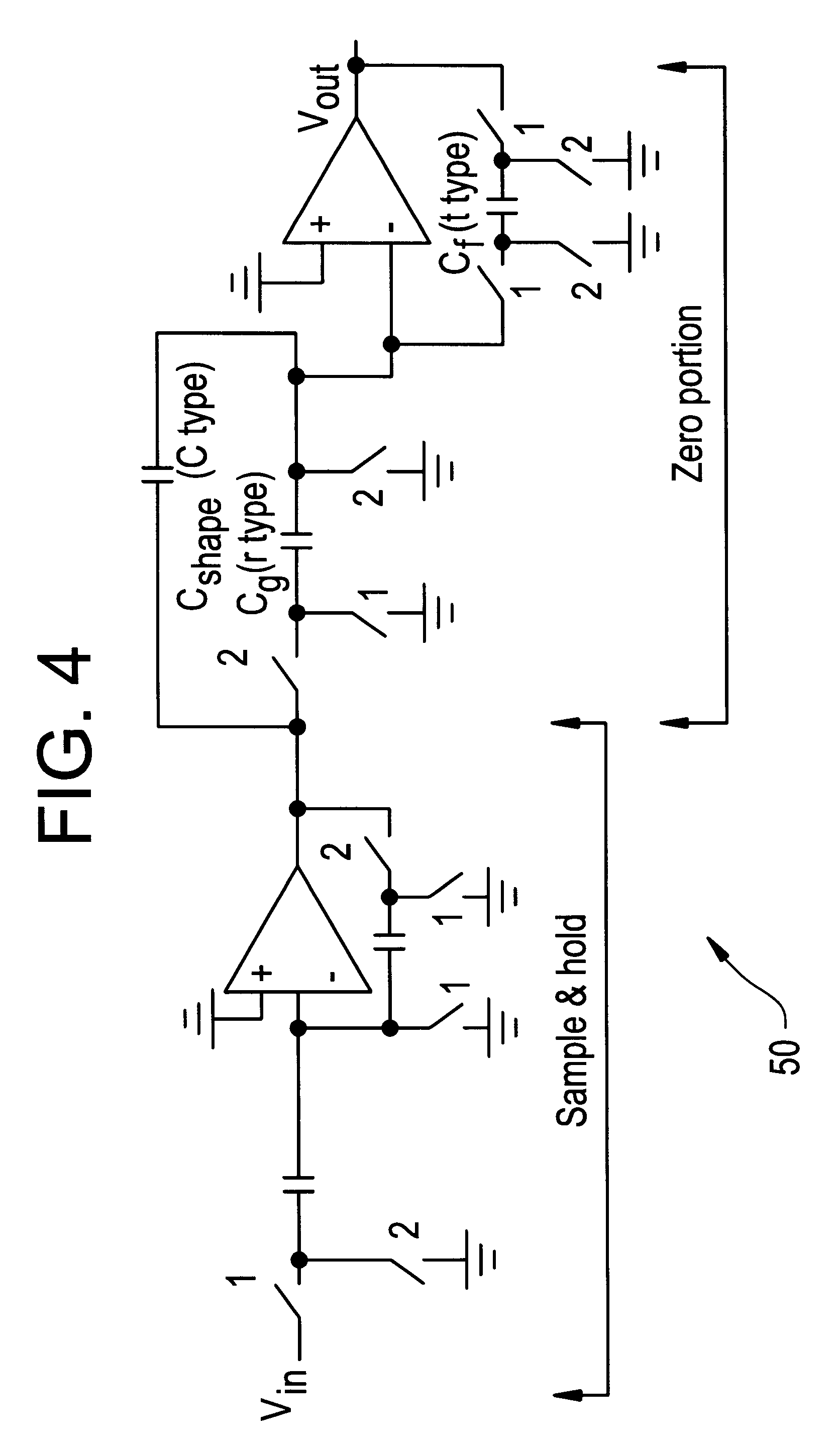 Passive sample and hold in an active switched capacitor circuit