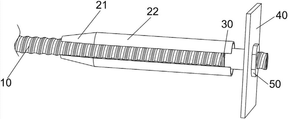 Friction fixing anchor rod