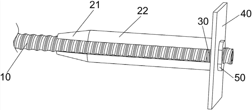 Friction fixing anchor rod