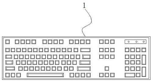 Machining mold with painting function for computer keyboard