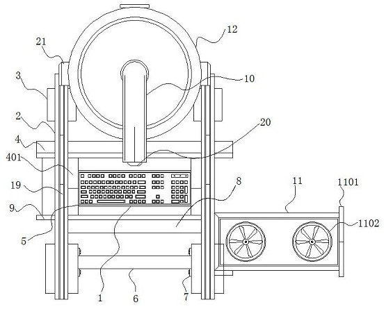 Machining mold with painting function for computer keyboard