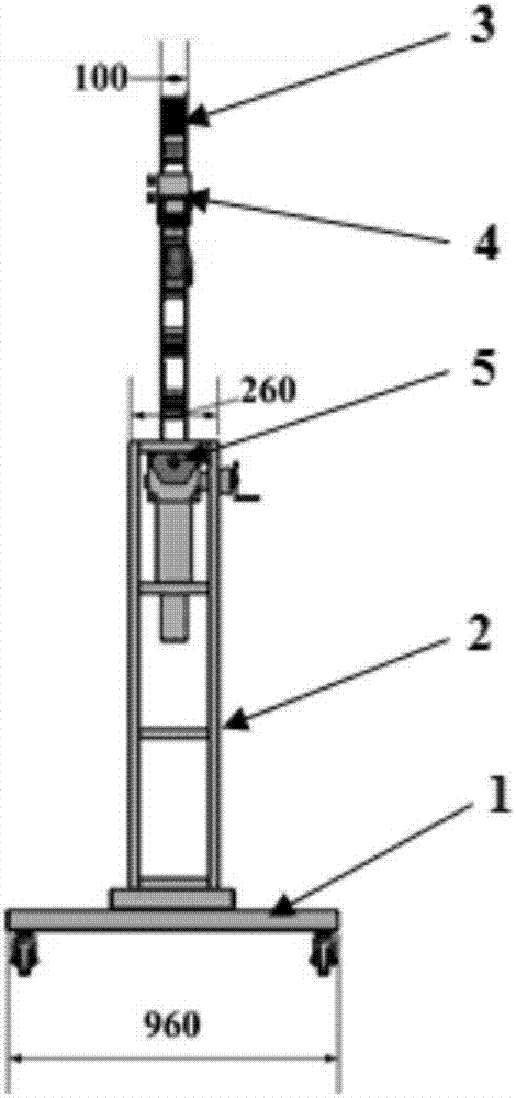 Arched support used for material electromagnetic characteristic measurement in wireless communication channel modeling