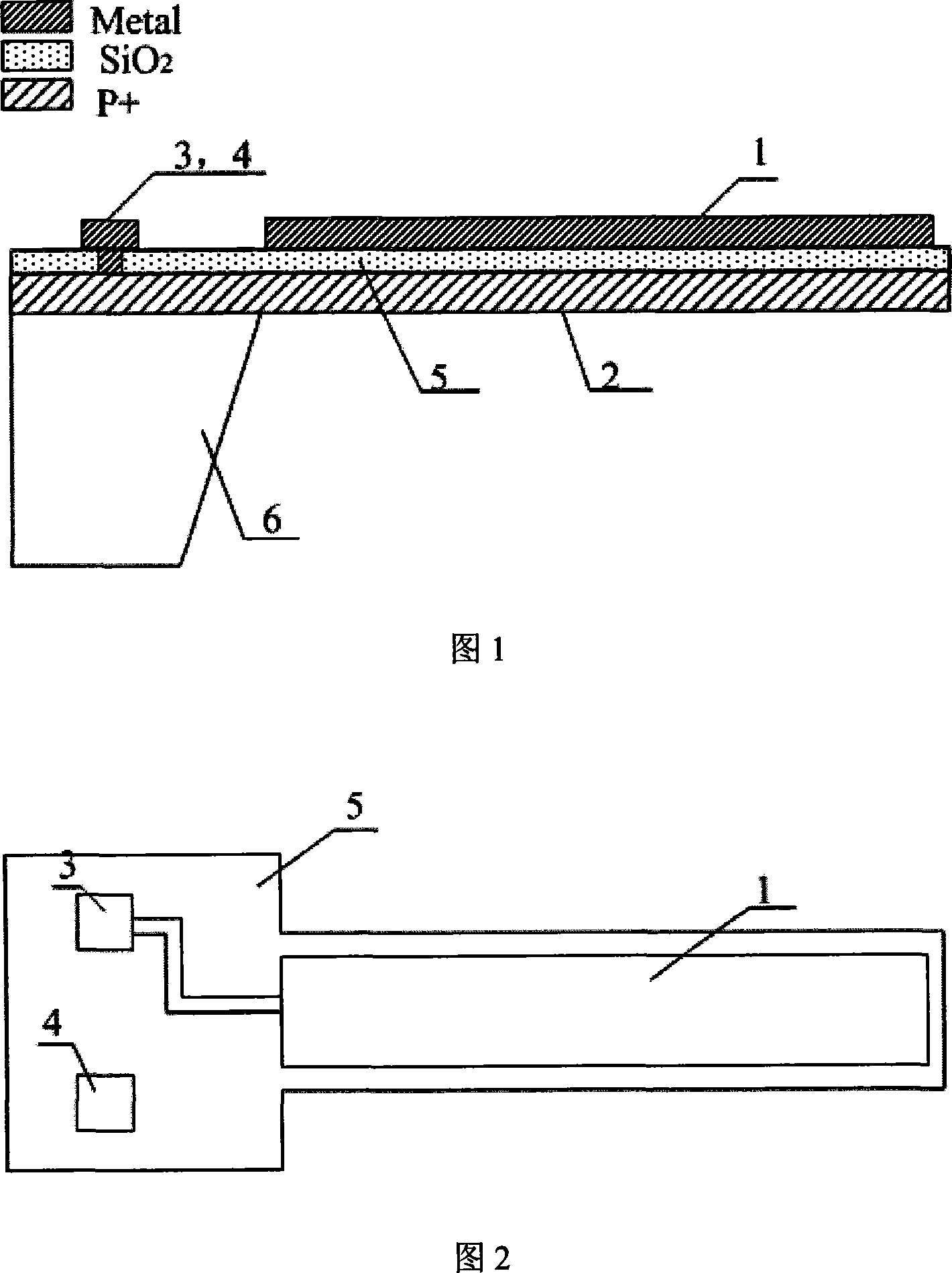 Capacitance type micro mechanical temperature sensor for multi-layer beam structure