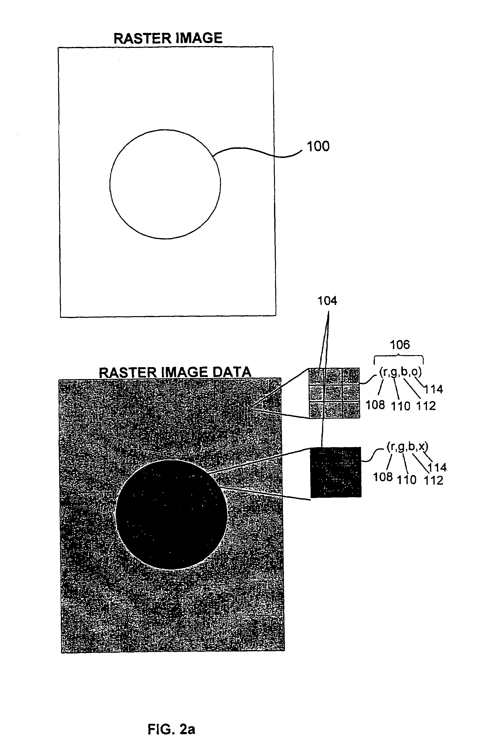 Mixed but indistinguishable raster and vector image data types