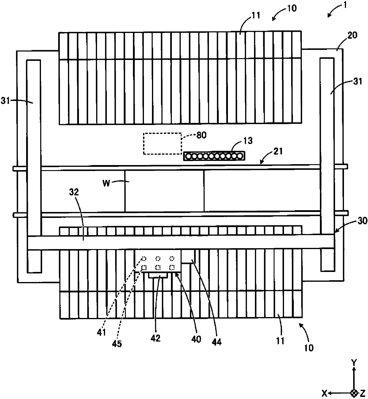 A mounting head and a mounting device