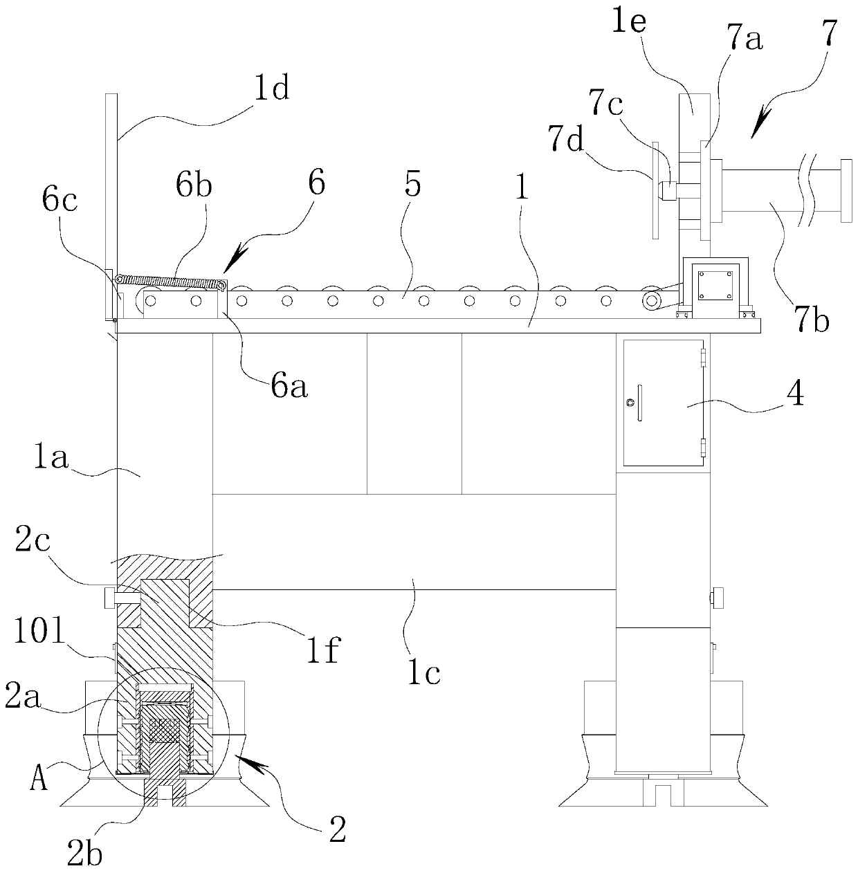 A rail-type material transportation equipment for a mine