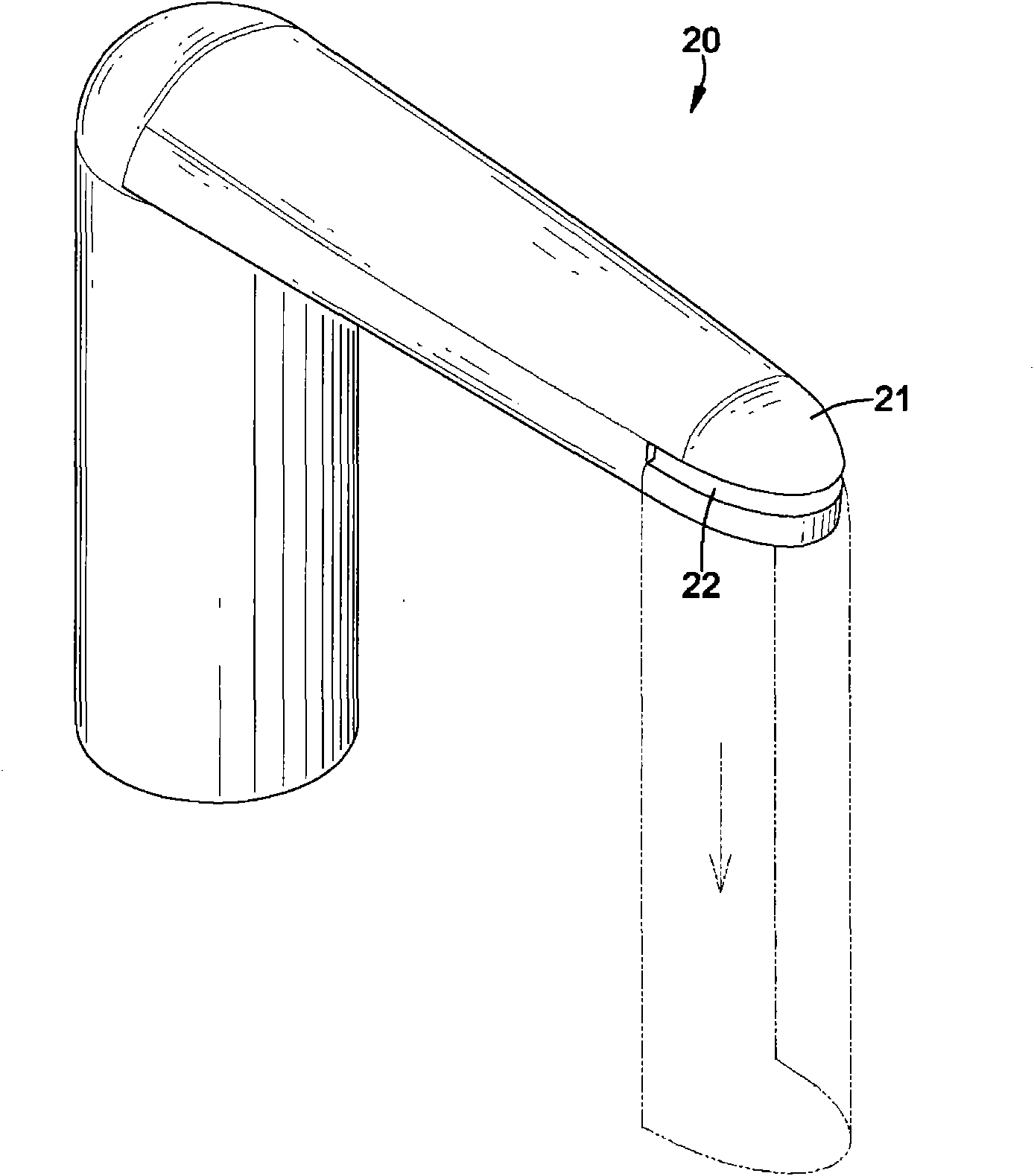 Water tap with U-shaped water outlet