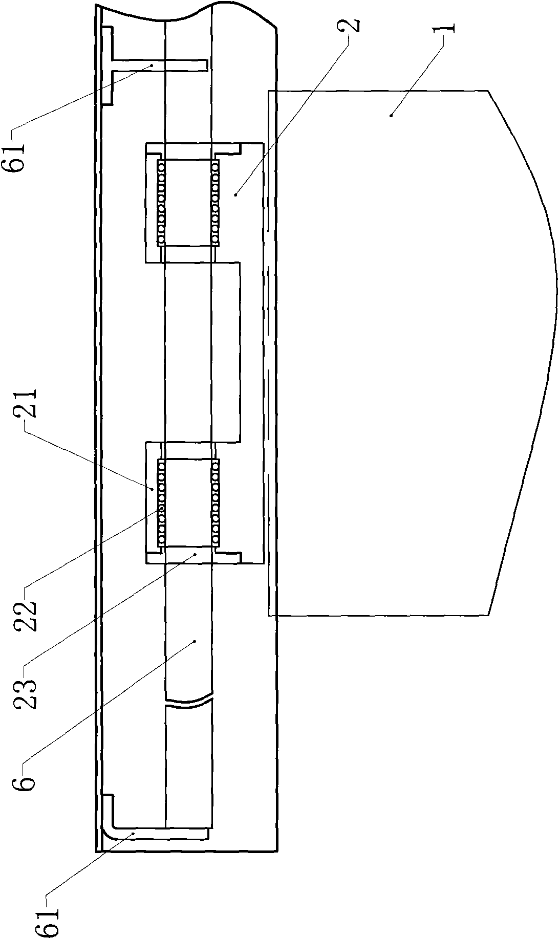 Elevator door hanging structure