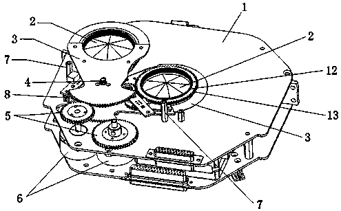 A driving system for stage lighting optical components