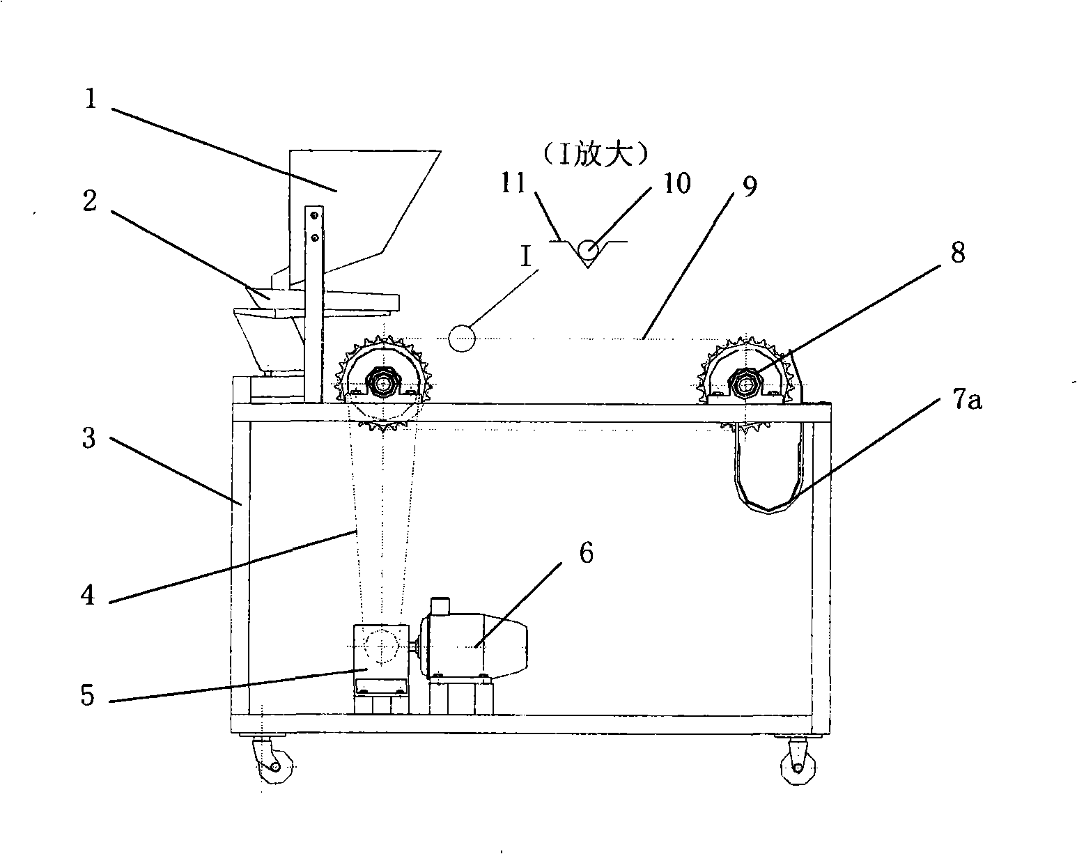 Cutting process method for chestnut and castanea henryi and equipment thereof