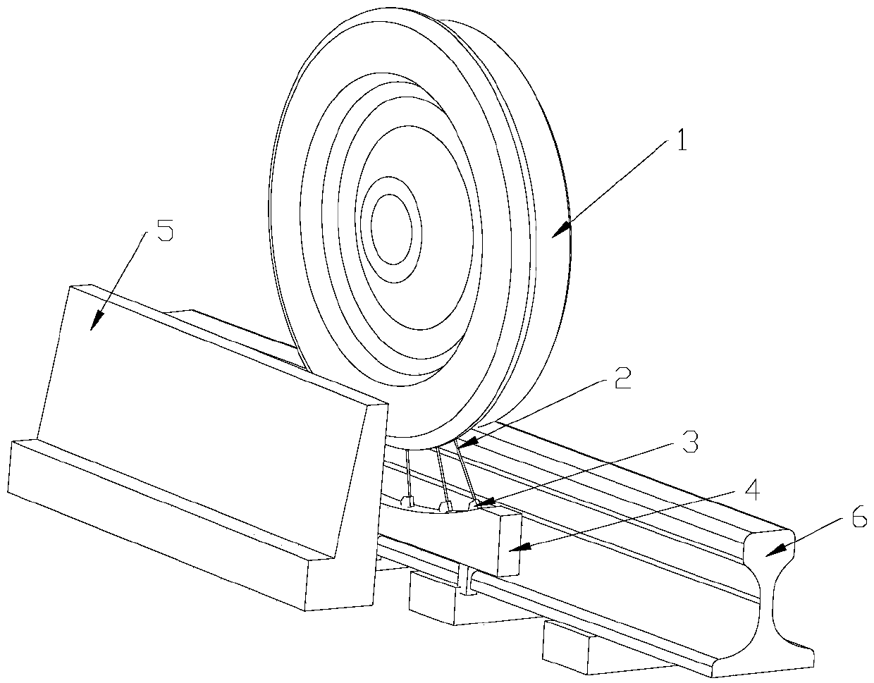 Device and method for detecting wheel diameter of urban rail vehicle with sensor arc vertically installed